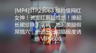 [MP4]STP29063 模特级网红女神！长发红唇超性感！撩起长裙珍珠丁字裤，翘起美腿假屌插穴，进进出出抽插极度诱惑 VIP0600