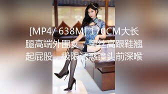 [MP4/ 638M] 170CM大长腿高端外围女，黑丝高跟鞋翘起屁股，极限诱惑镜头前深喉